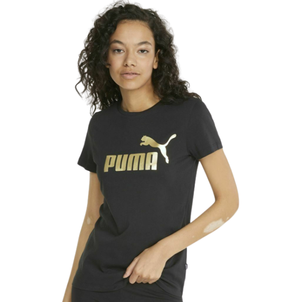 Puma Essentials+ Metallic Logo Tee - 848303-01 syrrakos-sport (2)